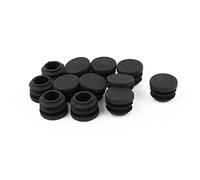 sourcingmap 19mm Dia Plastic Round Cap Tube Pipe Inserts End Blanking 12Pcs