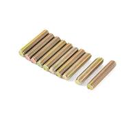 Sourcingmap 1mm Pitch M6 x 30mm Male Threaded Rod Bar Stud Bronze Tone 10 Pcs