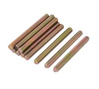 Sourcingmap 1mm Pitch M6 x 60mm Male Threaded Rod Bar Stud Bolt Bronze Tone 10 Pcs