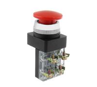 Sourcingmap 1NO 1NC Emergency Stop Momentary Red Mushroom Push Button Switch