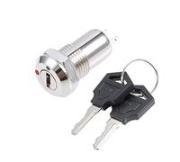Sourcingmap 1Pcs 11.5mm 2 Positions NO NC Electric Key Lock Push Button Switch S1203