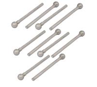 Sourcingmap 2.35mm Shank 5mm Dia Diamond Head Ball Shaped Grinding Mounted Point Bit 10pcs