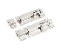 Sourcingmap 2.5 Inch Long Stainless Steel Door Latch Sliding Lock Barrel Bolt 2pcs