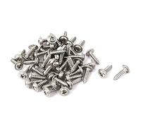 Sourcingmap 2.6mmx10mm Phillips Flat Head Sheet Self Tapping Screws 50 Pcs