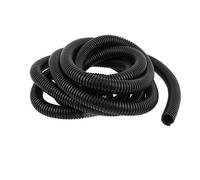 sourcingmap 2.8 M 14.5 x 18.5 mm Plastic Corrugated Conduit Tube for Garden,Office Black