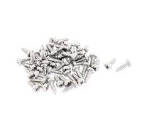 Sourcingmap 2.9mmx9.5mm Phillips Round Head Self Tapping Screws 50 Pcs - Silver Tone