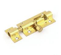 Sourcingmap 2-inch Length Brass Door Latch Sliding Lock Barrel Bolt Gold Tone