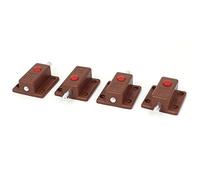 Sourcingmap 2 Inch Long Press Button Spring Loaded Automatic Door Bolt 4 Pcs Brown