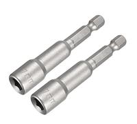Sourcingmap 2 Pcs 1/4" Quick-Change Hex Shank 7mm Magnetic Nut Setter Driver Drill Bit, 65mm Length, Metric