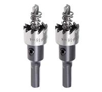 sourcingmap 2 Pcs 18mm HSS Drill Bit Hole Saw for Stainless Steel Metal Alloy Wood
