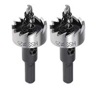 sourcingmap 2 Pcs 25mm High Speed Steel HSS Drill Bit Hole Saw Cutter for Metal Alloy Wood