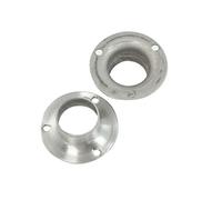 sourcingmap 2 Pcs 45mm x 16mm Sliver Tone Stainless Steel Pipe Tube Weld Neck Flange