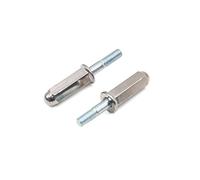 sourcingmap 2 Pcs 6mm Thread Dia Motorcycle Exhaust Pipe Muffler Screw Bolt Nut