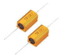 sourcingmap 2 Pcs Aluminum Case Resistor 5W 10K Ohm Wirewound for LED Replacement Converter 5W10KRJ