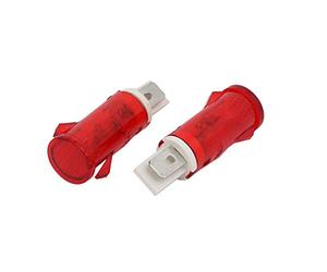 sourcingmap 2 Pcs DC12V/24V AC220V MDX-14A Bulb Round Head Plastic Indicator Pilot Light Signal Lamp