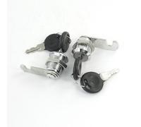 Sourcingmap 2 Set Tool Box Cabinet Locking 18.5mm Dia Thread Cylinder Keyed Different Cam Lock with Keys