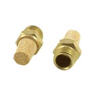 sourcingmap 2 x 1/4" PT Thread Sintered Pneumatic Air Exhaust Silencer Muffler