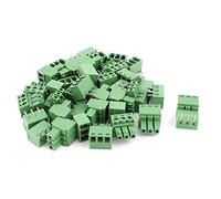 Sourcingmap 20 Pair 3 Pins 3.81mm Pitch Male Female PCB Screw Terminal Block