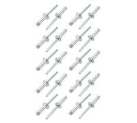 Sourcingmap 20 Pcs 6mm x 20mm Aluminum/Steel Open End Blind Rivets