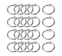 Sourcingmap 20 Pcs Binder Rings 20 x 2mm, Metal Book Rings, Loose Leaf Binder Ring, Rings for Flash Cards, Index Card Rings, Paper Rings