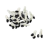 Sourcingmap 20 Pcs Black Wheels White Plastic Installation Curtain Track Rollers