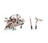 sourcingmap 20 Pcs Car 39mm BA9S Festoon Dome Adapter T10 Bulb Socket Connector