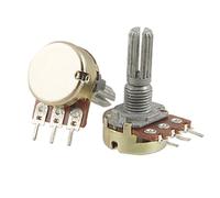 sourcingmap 200 kOhm Single Linear Taper Rotary Potentiometer - Silver (2-Piece)