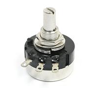 Sourcingmap 200 Ohm 6 mm Resistance Shaft Potentiometer Pot - Black/Silver Tone