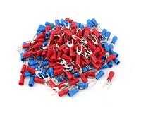 Sourcingmap 200pcs 22-16 AWG Wire Cable Connector Fork Spade Terminal #8 Red Blue