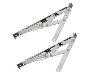 Sourcingmap 202 Stainless Steel 12-inch Window Casement Friction Hinges Stay Silver Tone 2pcs