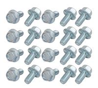 Sourcingmap 20Pcs 1/4-20 x 1/2 Inch Thread Carbon Steel Hex Serrated Head Flange Screw Bolt