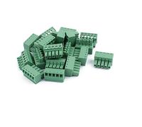 sourcingmap 20Pcs 300V 2EDGK 3.81mm Pitch 5-Pin PCB Screw Terminal Block Connector