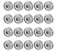 Sourcingmap 20pcs 3mmx10mmx4mm Double Shielded Miniature Deep Groove Ball Bearing