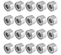 Sourcingmap 20pcs 3mmx8mmx4mm Double Shielded Miniature Deep Groove Ball Bearing
