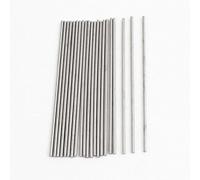 sourcingmap 20pcs 50mm x 1mm Silver Tone Stainless Steel Transmission Round Rod