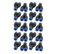 Sourcingmap 20Pcs 6mm Dia Y Type 3 Ways Tube Hose Pneumatic Air Fitting Push in Connector