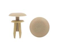 sourcingmap 20PCS 8mm Beige Car Bumper Fender Plastic Rivets Push in Type Clips