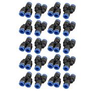 Sourcingmap 20Pcs 8mm Dia Y Type 3 Ways Tube Hose Pneumatic Air Fitting Push in Connector