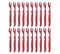 Sourcingmap 20Pcs Crab Leg Crackers, Crab Crackers Forks/Picks Bulk for Lobster, Crab, Crawfish, Prawns and Shrimp Seafood Easy Opener Shellfish Picks Knife (Red)