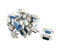 Sourcingmap 20Pcs DB9 Connector 2 Row 9 Pin D-Sub Male Connector Gold Plated Joints DB9 Serial Adapter
