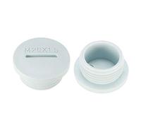Sourcingmap® 20pcs Grey Nylon Insert Blanking Cap End Threaded M20 x 8mm