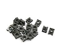 sourcingmap 20pcs M6x1 Metal U-Type License Plate Screw Base Clip Nuts for Car