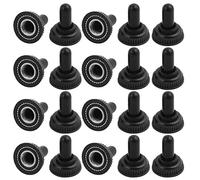 Sourcingmap 20Pcs Mini 6mm Thread Toggle Switch Waterproof Rubber Cover Cap Boot Black
