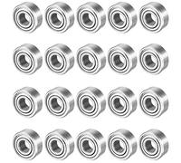 Sourcingmap 20pcs MR104ZZ 4mmx10mmx4mm Double Shielded Miniature Deep Groove Ball Bearing