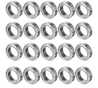 Sourcingmap 20pcs MR128ZZ 8mmx12mmx3.5mm Double Shielded Miniature Deep Groove Ball Bearing