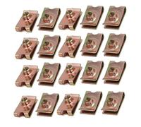 sourcingmap 20pcs Speed Fastener Extruded U Nut Clip Zinc Plated Brass Tone for M6 Screw Bolt