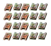 Sourcingmap 20pcs Spring Steel Speed Fastener U Nut Clip Brass Tone for M6 Screw