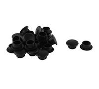 Sourcingmap 24 Pcs Plastic 10mm Diameter Flush Mounted Tube Insert Caps Cover Black