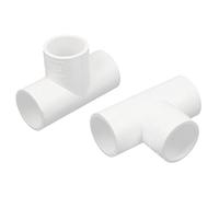 sourcingmap 25mm Inner Dia 3 Way T Shaped PVC Water Pipe Tube Joint Connector 2pcs