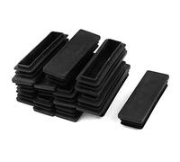 sourcingmap 25mm x 75mm Plastic Rectangle Cap Tube Inserts End Blanking 12 Pieces